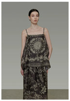 Boho Ethnic Print Vacation Cami Top