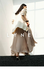 Elegant Chiffon Pleated A-Line Maxi Skirt