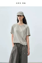 Summer Loose Casual Asymmetrical Cropped T-Shirt