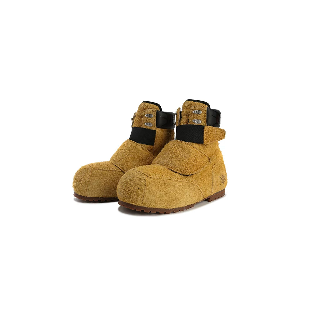 BLACK8MOB & FVVO “freeblack1” Cowhide High-Top Snow Boots