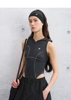 Summer Slim-Fit Sleeveless Hooded Romper T-Shirt