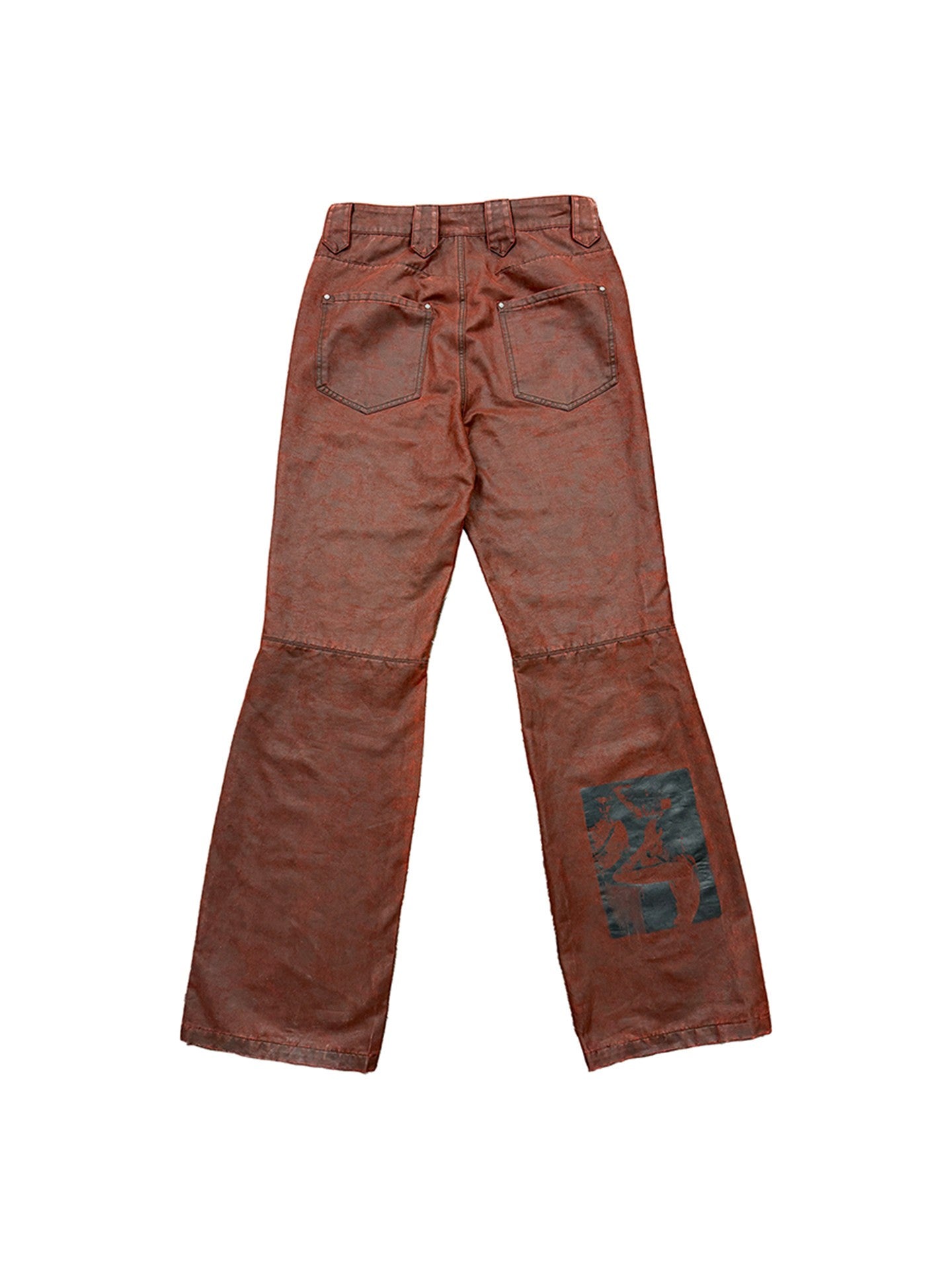 Printed Coated Bootcut Jeans Secondary image