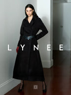 A-Line Hem Waist-Cinching Wool Trench Coat