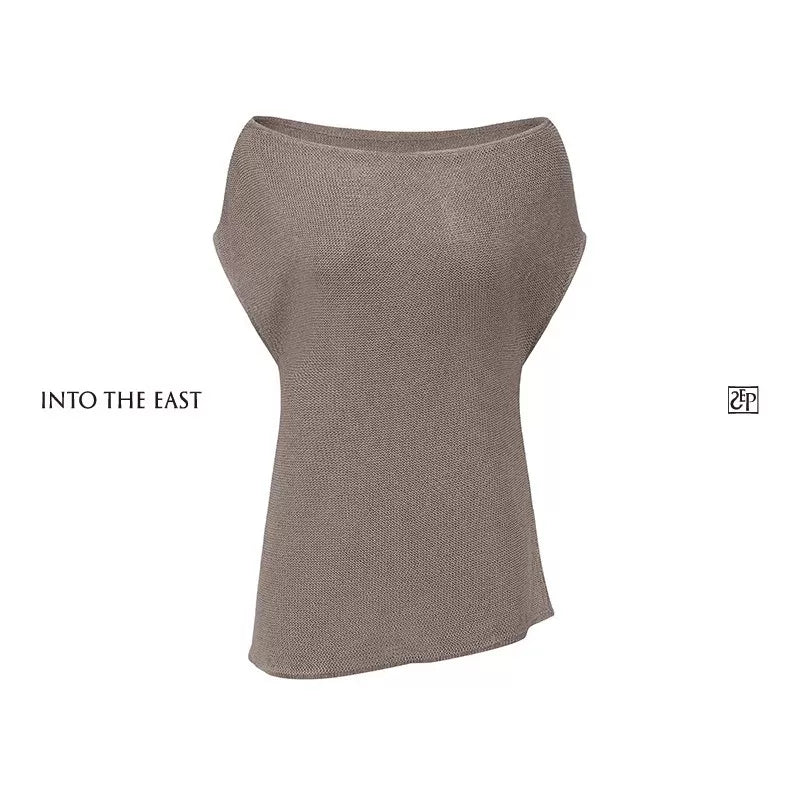 Off-Shoulder Raglan Sleeve Knit Top Main image