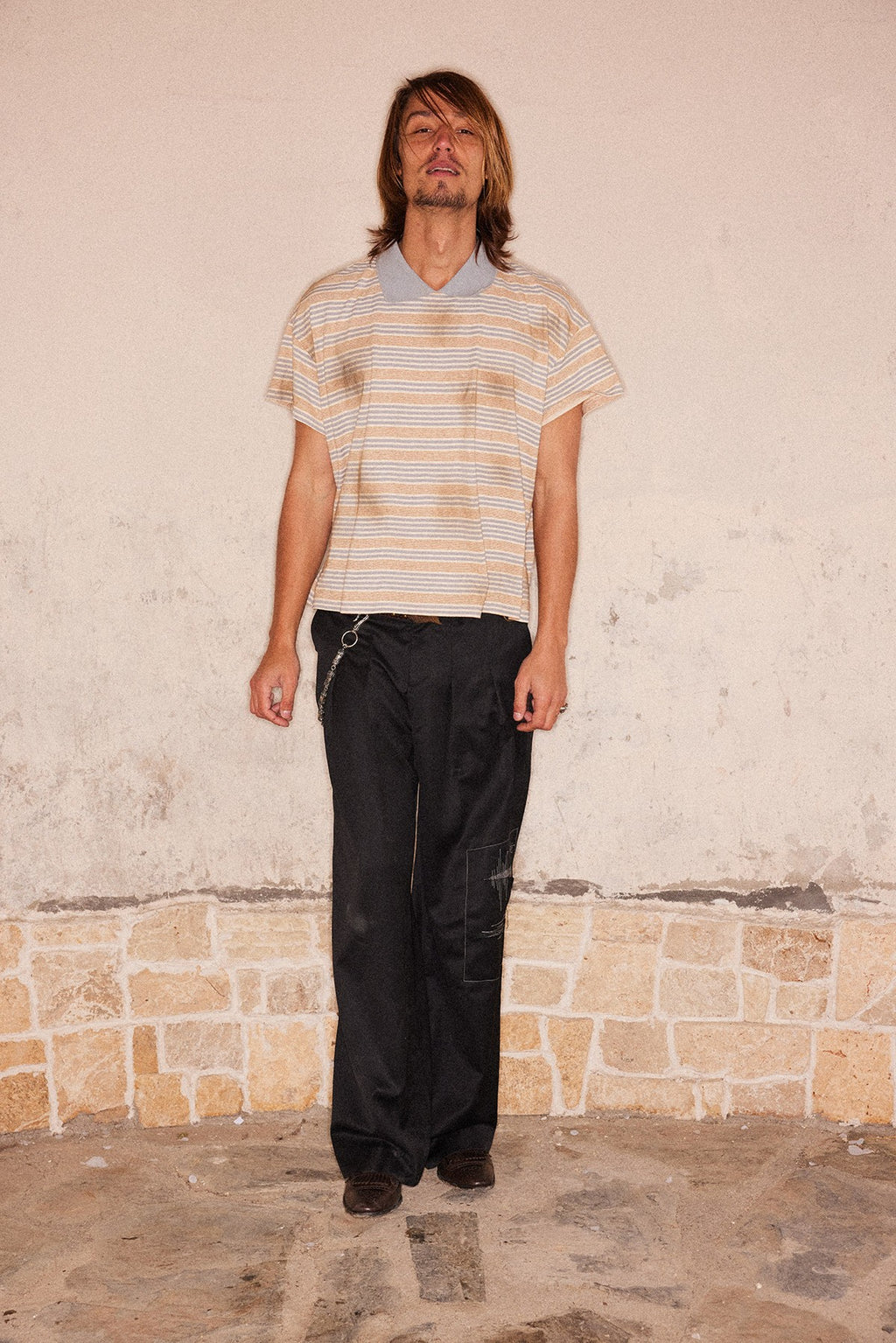 Dirty Stripe Polo Tee