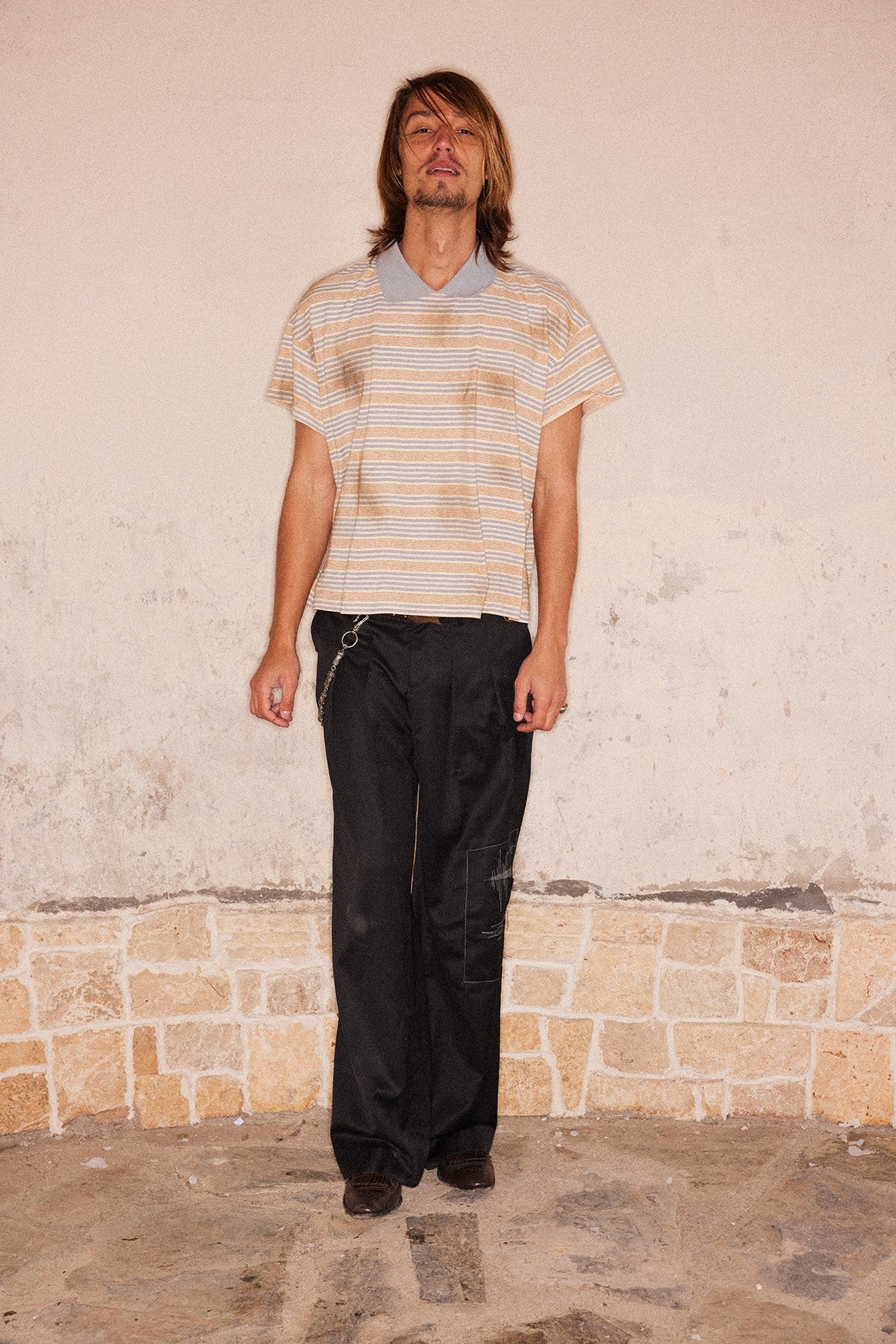 Dirty Stripe Polo Tee