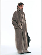 Premium Winter Stand-Collar Long Wool Coat