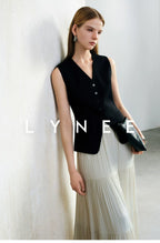 V-Neck Slim Fit Acetate Vest