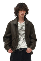 Moon Neck Asymmetric Floral Long Sleeve T-Shirt