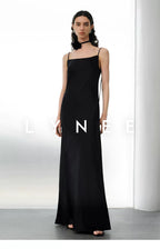 Silky Acetate Satin Slip Dress-Dress Length (Extended)