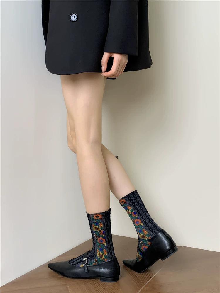 Vintage Bohemian Crew Socks