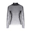 Sheer Mesh Mock Neck Long Sleeve Top