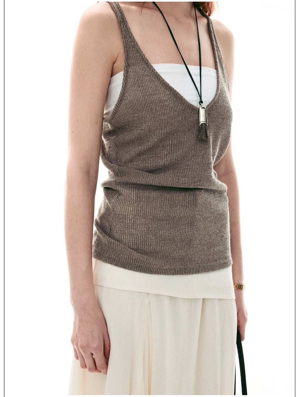 Casual Summer Loose-Fit Contrast Two-Piece Cami Tank Top