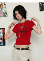 NANA Collaboration Vintage Graphic Fitted T-Shirt