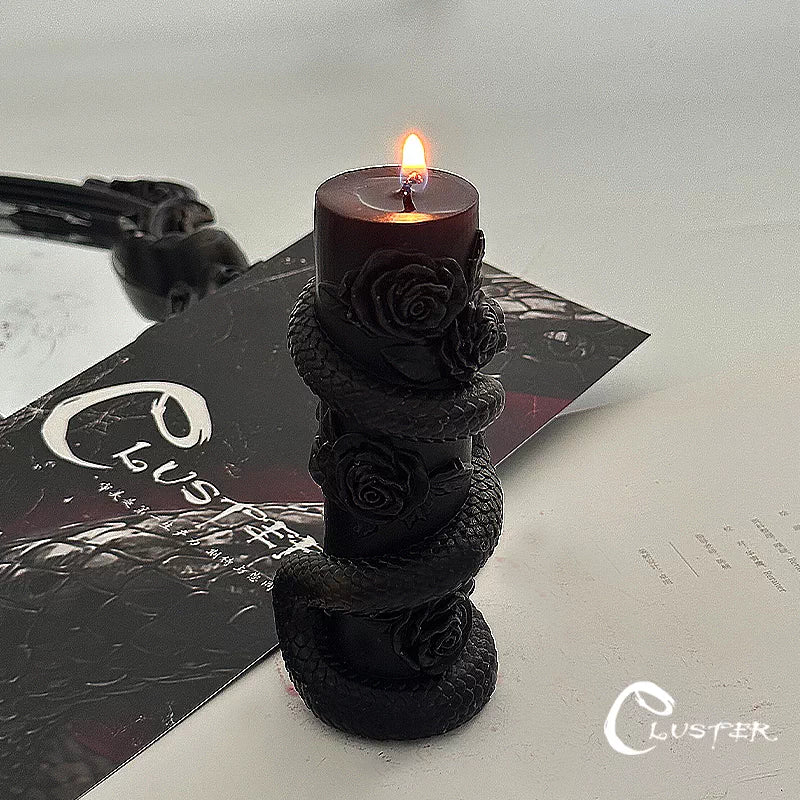 Gothic Snake & Rose Scented Candle Main image
