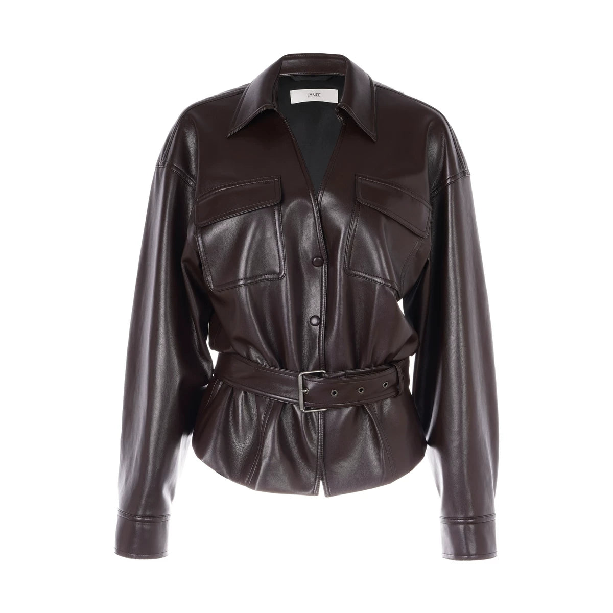 Brown Vintage Faux Leather Jacket Main image