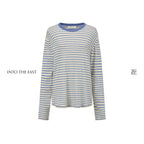 Striped Long Sleeve Knit Top