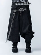 FVVO Skeleton Hand & Spikes Leather Belt