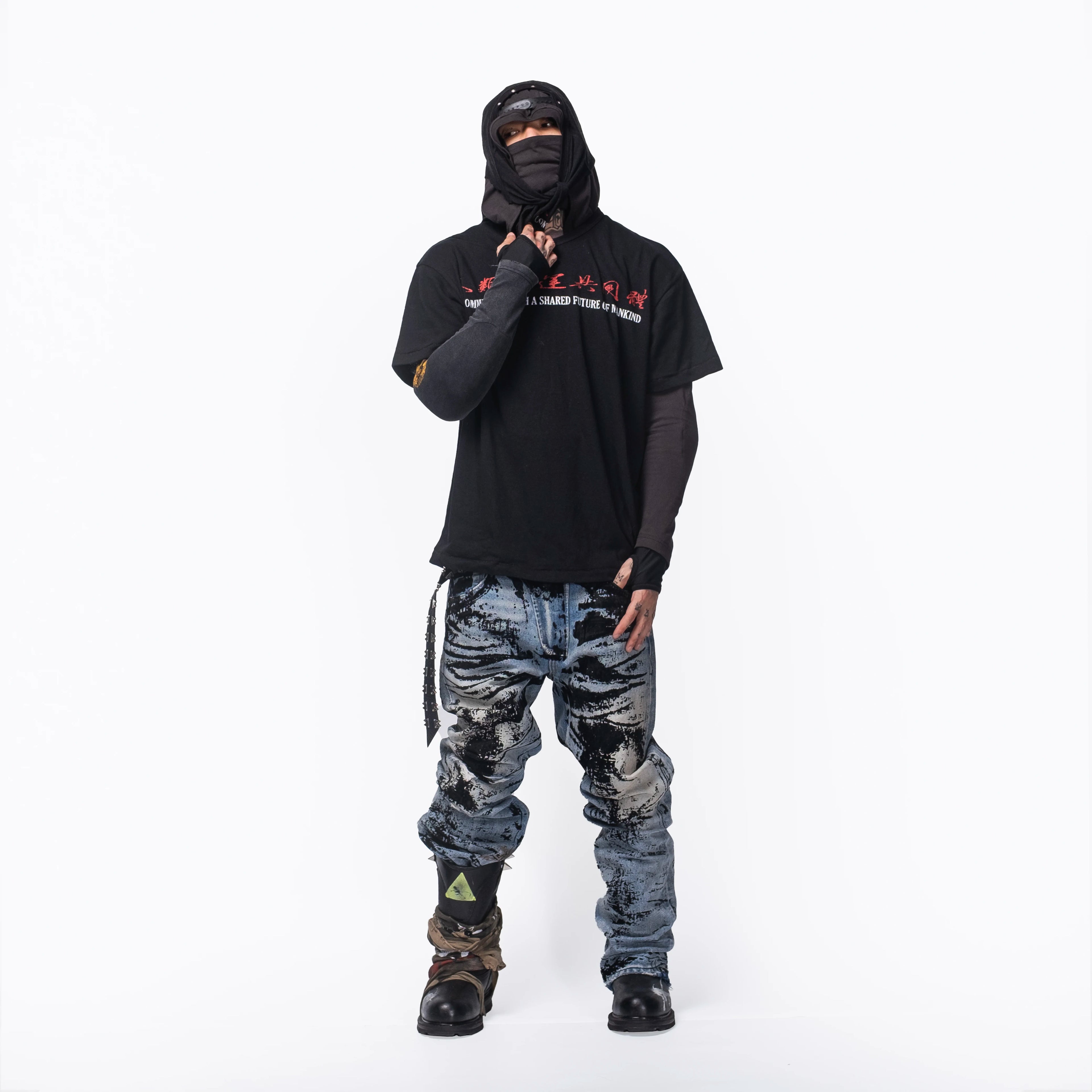 FVVO Punk Free Guys Graphic Print T-Shirt