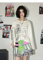 NANA Collaboration Vintage Loose Fit Graphic Long Sleeve T-Shirt