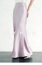 Elegant Satin Fishtail Skirt