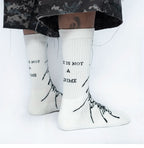 FVVO “ART IS NOT A CRIME” Jacquard Knee-High Socks