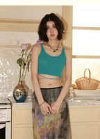Layered Tank Top Style Summer Sun Protection Cover-Up
