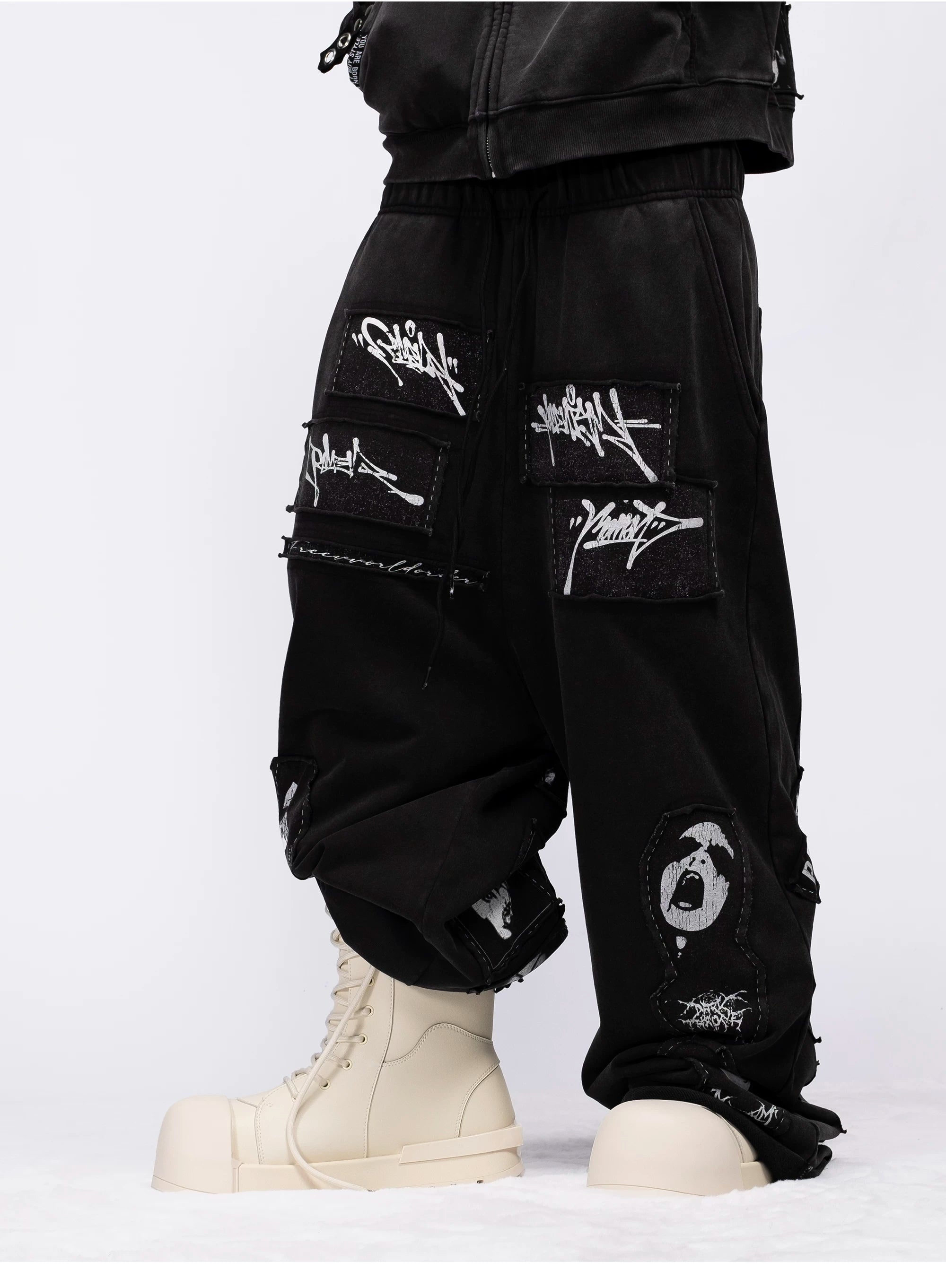 FVVO “whoop” Appliqué Washed Sweatpants