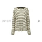 Striped Long Sleeve Knit Top