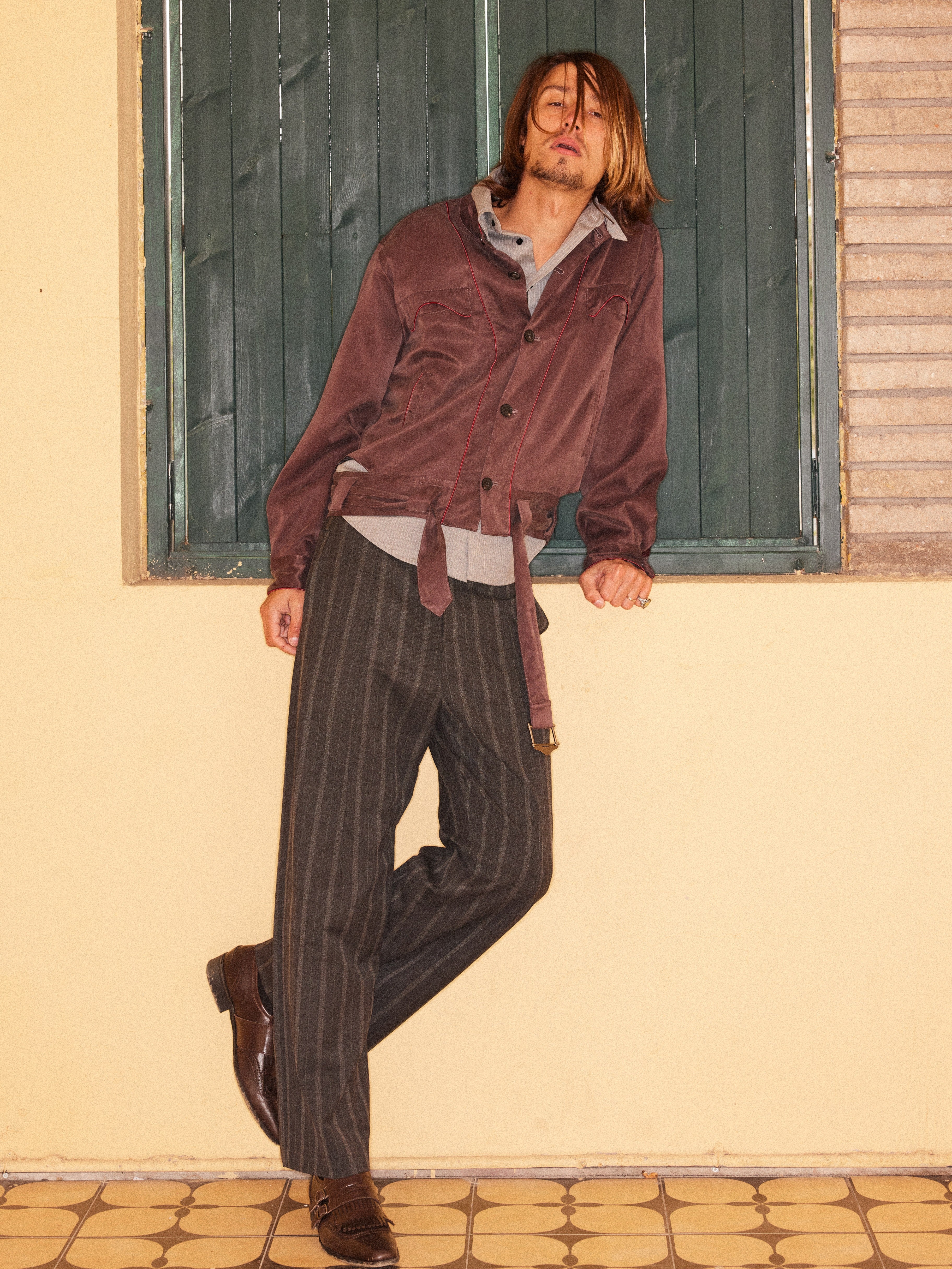 Belted Cupro Jacket