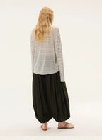 Striped Long Sleeve Knit Top