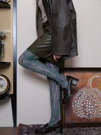 Green & Purple Reversible Tights