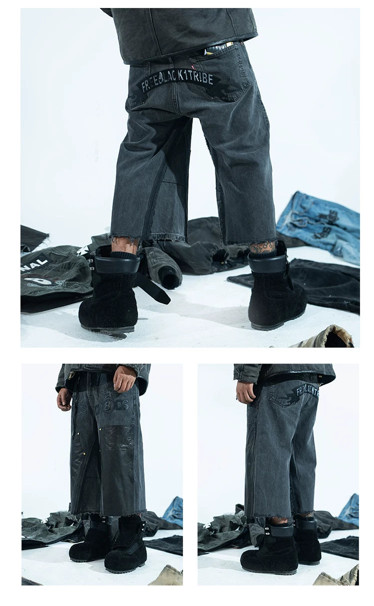 BLACK8MOB & FVVO “freeblack1” Cowhide High-Top Snow Boots