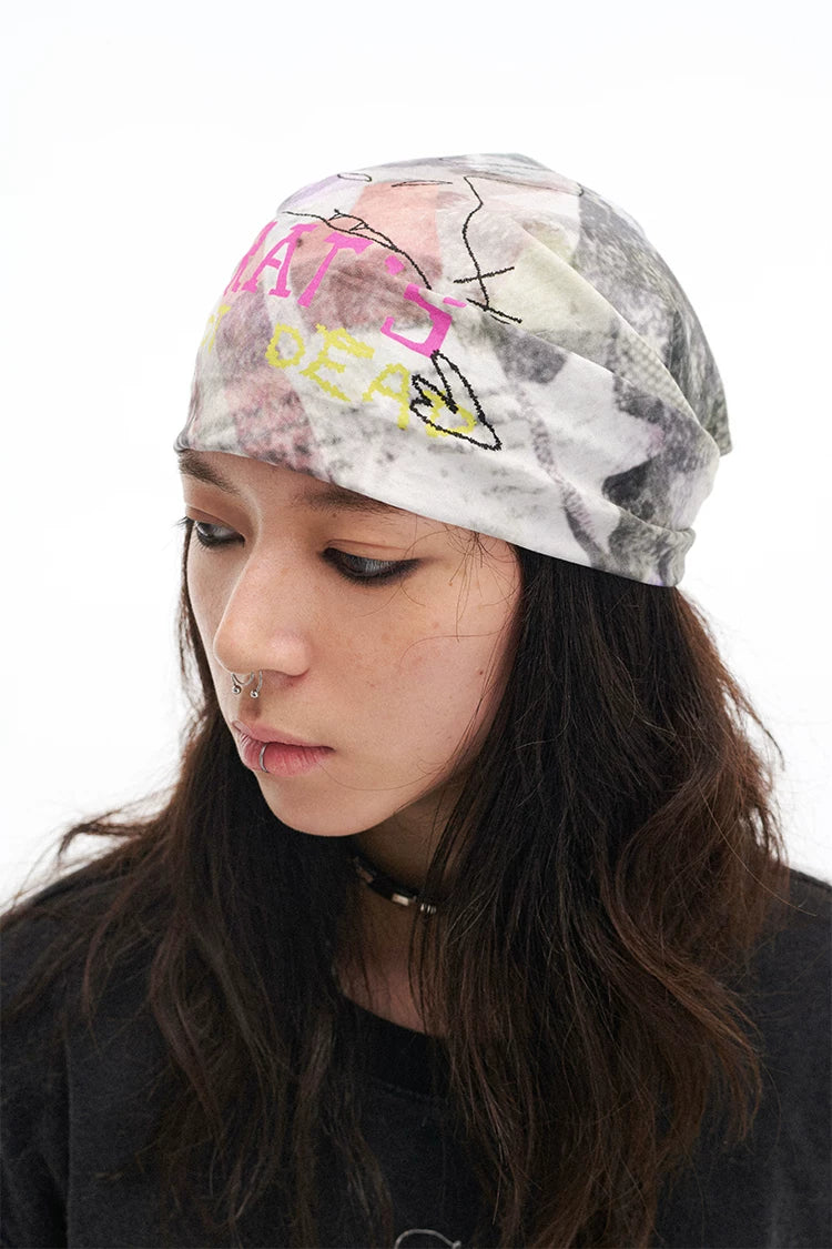 Breathable Lightweight Rock Print Bandana – Street Style, Multi-Color & Versatile Headscarf