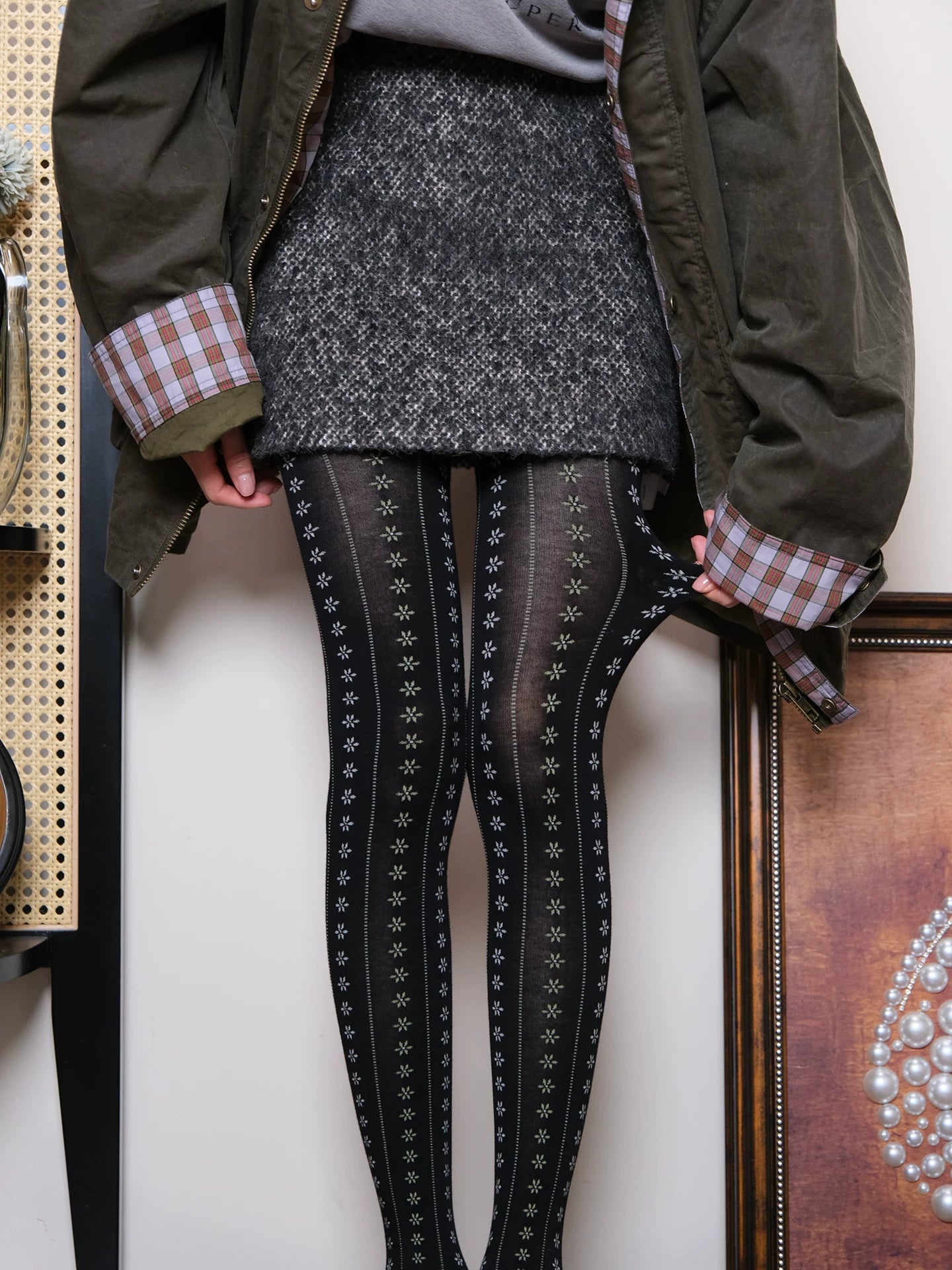 Vintage Winter Thermal Tights