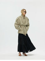 Layered Chiffon A-Line Maxi Dress