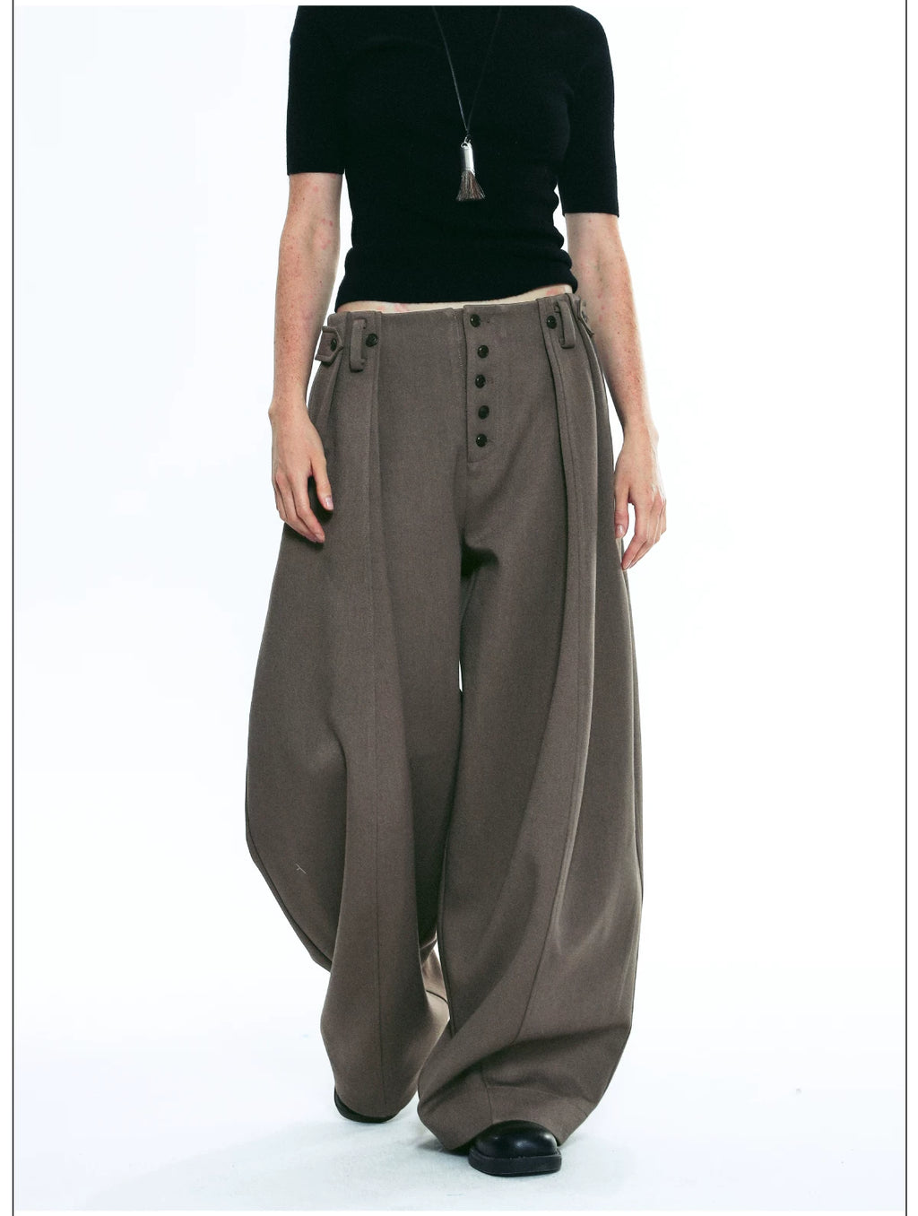 Women’s Striped Loose Wide-Leg Casual Kendo Pants