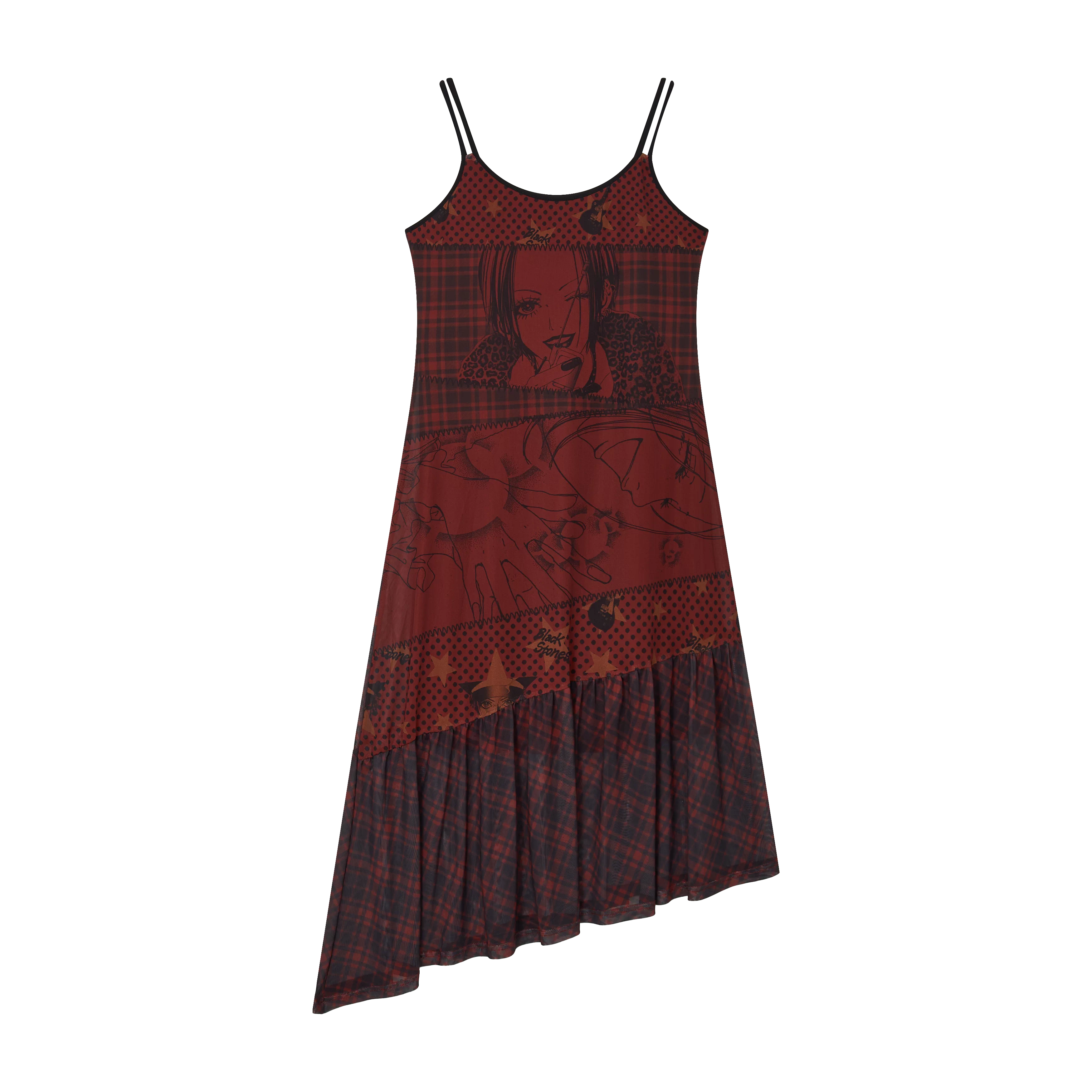 NANA Collaboration Printed Slip Dress