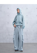 Summer Loose Casual Hooded Jacket with Drawstring Waist