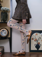 French Art-Inspired Stretch Tights
