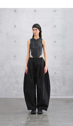 Summer Slim-Fit Sleeveless Hooded Romper T-Shirt