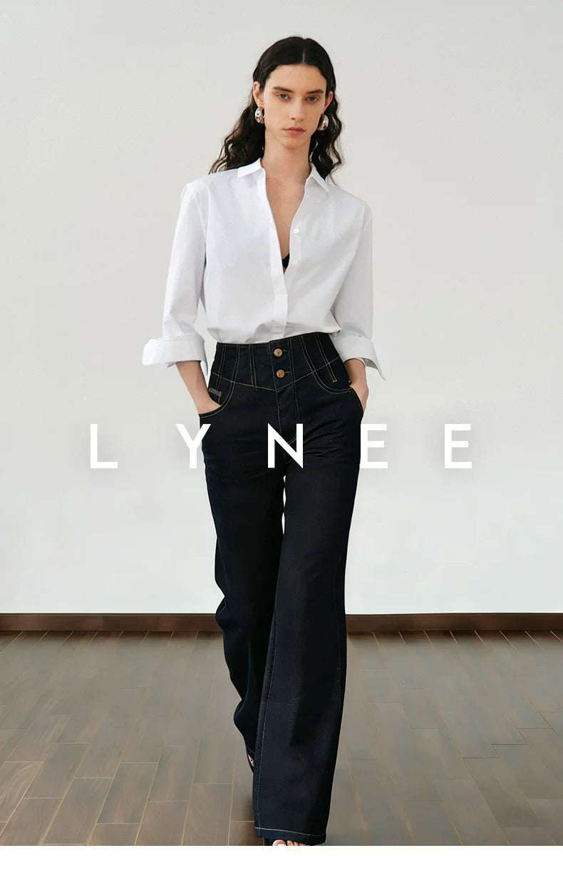 High-Waisted Wide-Leg Jeans