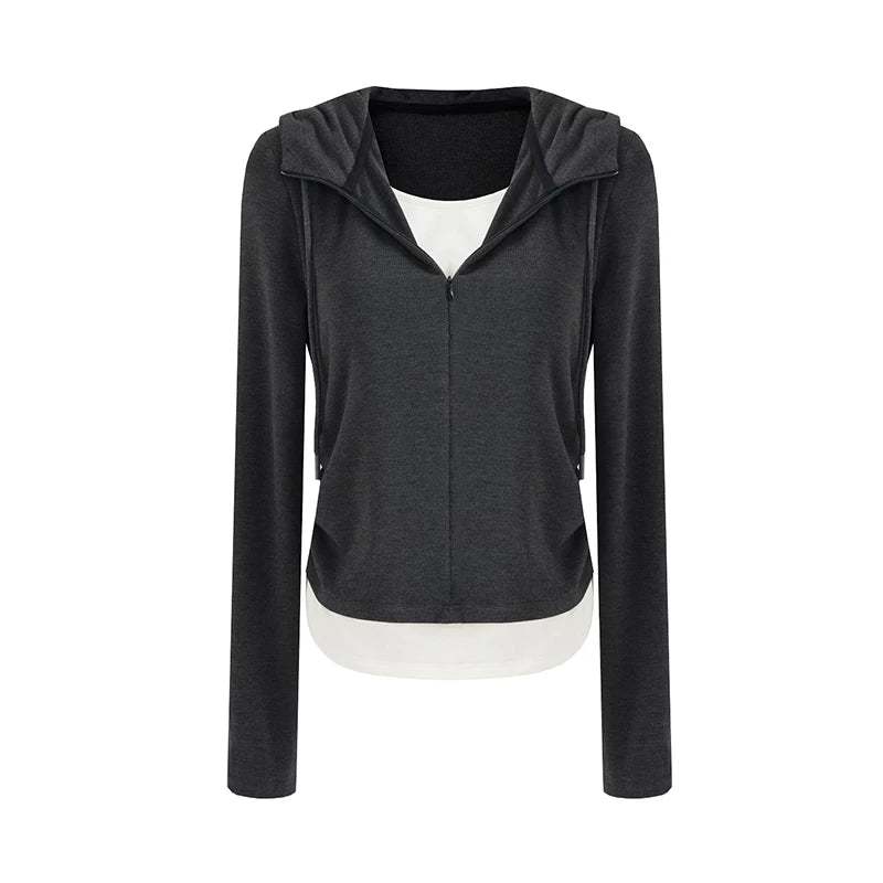 Spring Loose-Fit Slim Hooded Top