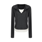Spring Loose-Fit Slim Hooded Top