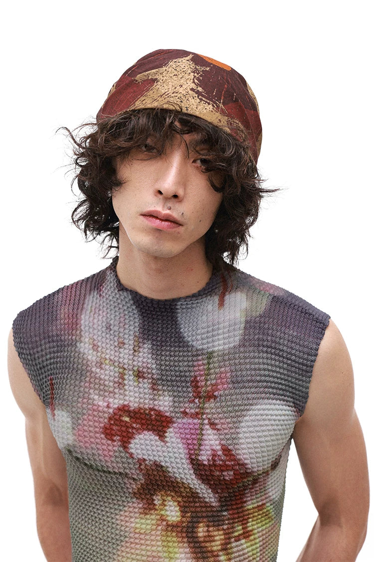Floral Fitted Cropped Tank Top