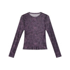 Round Neck Loose Vintage Geometric Print T-Shirt