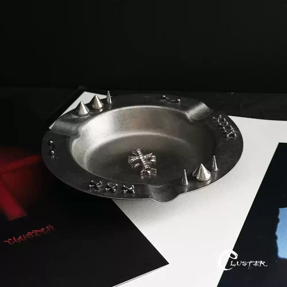 Cross Rivet Metal Ashtray