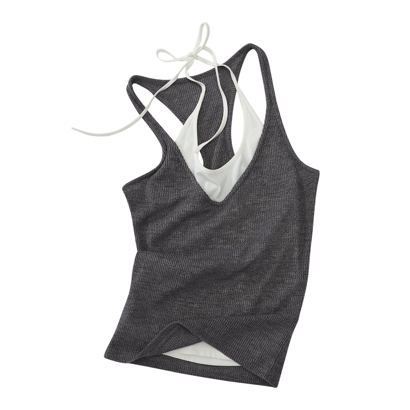 Casual Summer Loose-Fit Contrast Two-Piece Cami Tank Top