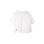 Loose Casual Waffle Knit Asymmetrical Short Sleeve T-Shirt