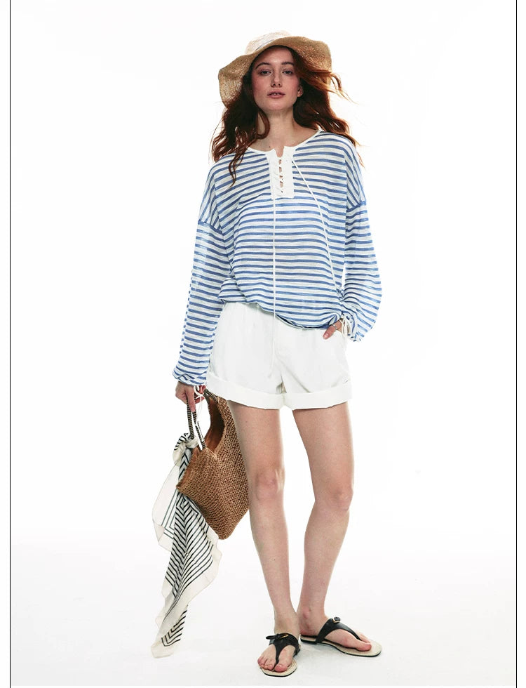 Casual Summer Straight Suit Shorts with Rolled Hem